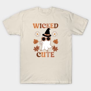 Wicked Cute Boho Hippie Halloween Ghost T-Shirt